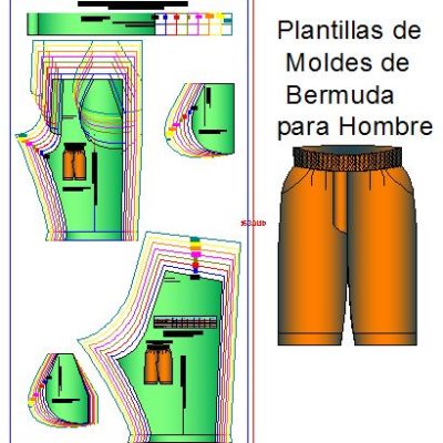 Moldes De Bermudas De Caballero Para Costura Por Talla