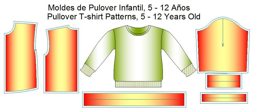 moldes de pulover infantil