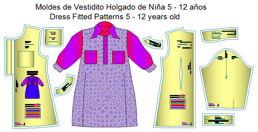 moldes de vestido de nias