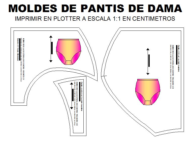 moldes de pantis de mujer en pdf
