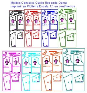 Moldes de camiseta dama