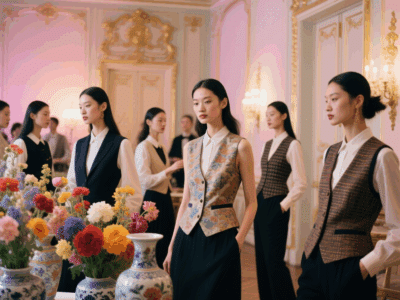 jovencitas con chalecos elegantes